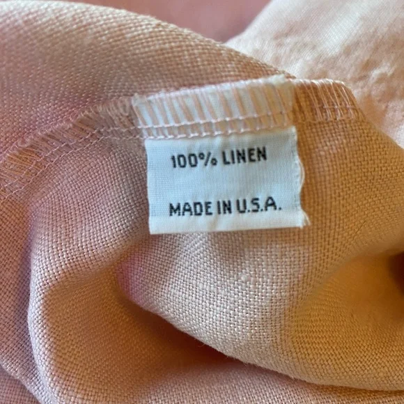 bryn Walker Light Pink Linen Short Sleeve Top - Picture 4 of 10